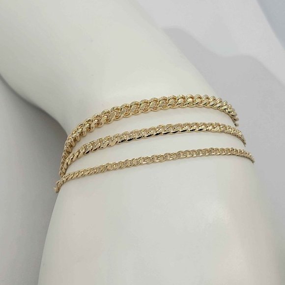 Jewelry - Brand New Brazilian 18k Gold Filled 3 ROW Bracelet